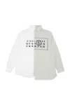 Mm6 Maison Margiela Asymmetric Numeric Shirt With In White