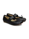 Mm6 Maison Margiela Anatomic Leather Ballerina Shoes In Black