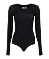 Mm6 Maison Margiela Numbers-motif Bodysuit In Black