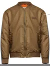Mm6 Maison Margiela Numbers-motif Bomber Jacket In Brown