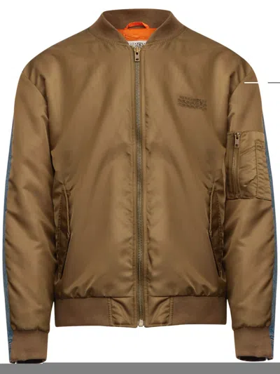 Mm6 Maison Margiela Numbers-motif Bomber Jacket In Multi