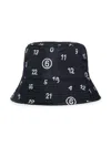 Mm6 Maison Margiela Numbers-motif Bucket Hat In Black