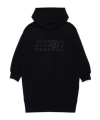 Mm6 Maison Margiela Numbers-motif Cotton Dress In Black