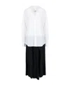 Mm6 Maison Margiela Numbers-motif Cotton Maxi Dress In White