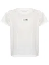 Mm6 Maison Margiela Numeric Cotton Jersey T-shirt In White
