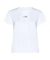 Mm6 Maison Margiela Numeric Cotton Jersey T-shirt In White