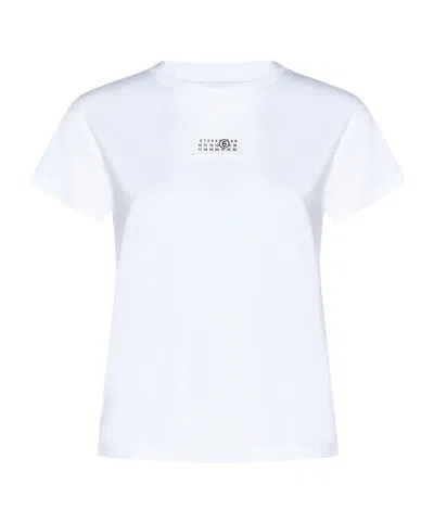 Mm6 Maison Margiela Mm6 By Maison Margiela Numeric Cotton Jersey T-shirt In White