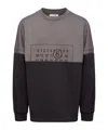 Mm6 Maison Margiela Numbers-motif Crew-neck Sweatshirt In Black