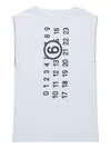 Mm6 Maison Margiela Short Fleece Dress With Maxi Logo In White