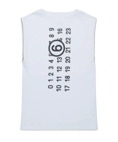 Mm6 Maison Margiela Numbers-motif Dress In White