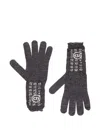 Mm6 Maison Margiela Numbers-motif Gloves In Black