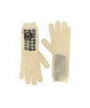 Mm6 Maison Margiela Numeric Signature Gloves Featuring Graphic Print In Neutral