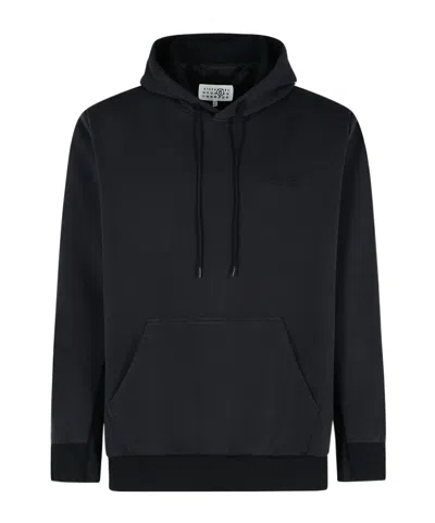 Mm6 Maison Margiela Numbers-motif Hoodie In Black