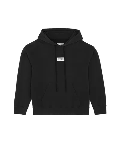 MM6 MAISON MARGIELA MM6 MAISON MARGIELA NUMBERS-MOTIF DRAWSTRING HOODIE
