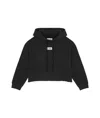 Mm6 Maison Margiela Numbers-motif Drawstring Hoodie In Black