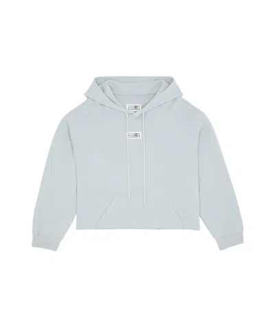 Mm6 Maison Margiela Hooded Sweatshirt In Blue