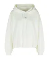 Mm6 Maison Margiela Logo Unbrushed Cotton Sweatshirt Hoodie In White