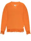 Mm6 Maison Margiela Numbers-motif Jumper In Orange