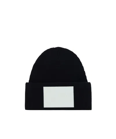 MM6 MAISON MARGIELA MM6 MAISON MARGIELA NUMBERS MOTIF RIB-KNITTED BEANIE