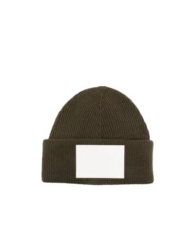 MM6 MAISON MARGIELA MM6 MAISON MARGIELA NUMBERS MOTIF RIB-KNITTED BEANIE
