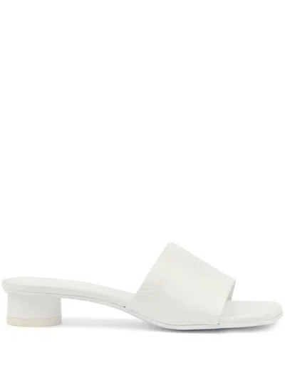 Mm6 Maison Margiela Numbers-motif Mules In White