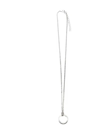 Mm6 Maison Margiela Numbers-motif Necklace In Metallic