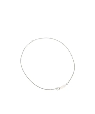 Mm6 Maison Margiela Numbers-motif Necklace In Metallic