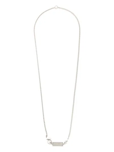 Mm6 Maison Margiela Numbers-motif Necklace In Metallic