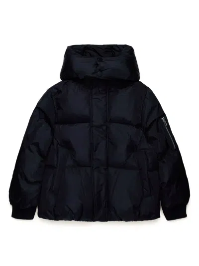 Mm6 Maison Margiela Numbers-motif Padded Jacket In Black