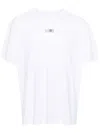 Mm6 Maison Margiela Cotton Crew-neck T-shirt With Numeric Signature Patch In White
