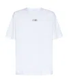 Mm6 Maison Margiela Cotton Crew-neck T-shirt With Numeric Signature Patch In White