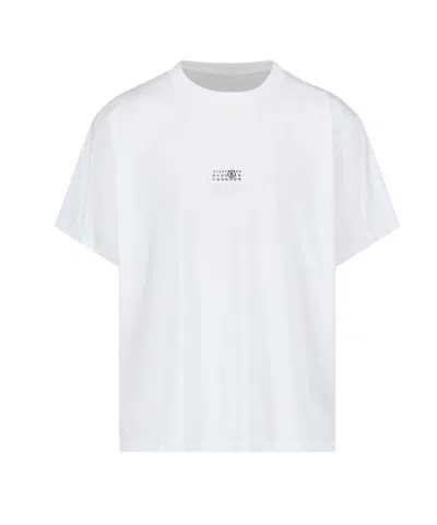 Mm6 Maison Margiela Mm6 By Maison Margiela Minimalist Logo Short Sleeve T-shirt In White