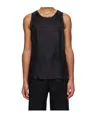 Mm6 Maison Margiela Numbers Motif-print Panelled Tank Top In Black