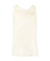 Mm6 Maison Margiela Numbers Motif-print Panelled Tank Top In Nude