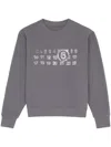 Mm6 Maison Margiela Numbers Motif-print Sweatshirt In 灰色