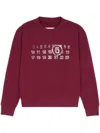 Mm6 Maison Margiela Burgundy Printed Sweatshirt In 红色