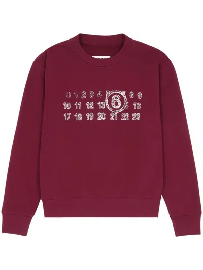 MM6 MAISON MARGIELA NUMBERS MOTIF-PRINT SWEATSHIRT