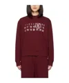 Mm6 Maison Margiela Burgundy Printed Sweatshirt In Brown