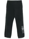 Mm6 Maison Margiela Numbers Printed Wide-leg Track Trousers In Black