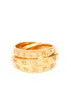 Mm6 Maison Margiela Mm6 By Maison Margiela Numbers-motif Ring In Gold