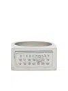 Mm6 Maison Margiela Numbers-motif Ring In Silver