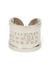 Mm6 Maison Margiela Numbers-motif Ring In Silver