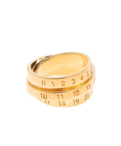 MM6 MAISON MARGIELA MM6 MAISON MARGIELA NUMERIC SIGNATURE TRIPLE TWISTED RING