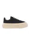 Mm6 Maison Margiela Numbers-motif Round Toe Sneakers In Black