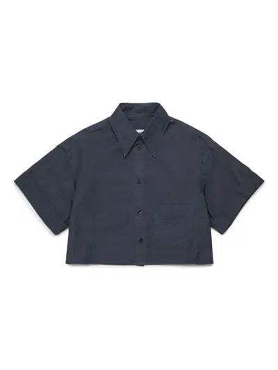 Mm6 Maison Margiela Kids' Numbers-motif Shirt In Blue