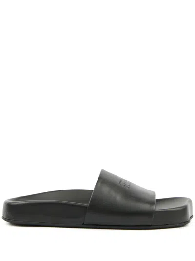 Mm6 Maison Margiela Numbers-motif Slides In Black