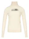 Mm6 Maison Margiela Distressed Turtleneck Sweater With Numeric Signature