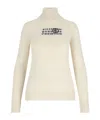 Mm6 Maison Margiela Distressed Turtleneck Sweater With Numeric Signature