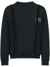 Mm6 Maison Margiela Black Sweatshirt With Numeric Logo In Cotton In 900 Black