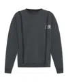 Mm6 Maison Margiela Black Sweatshirt With Numeric Logo In Cotton In Black